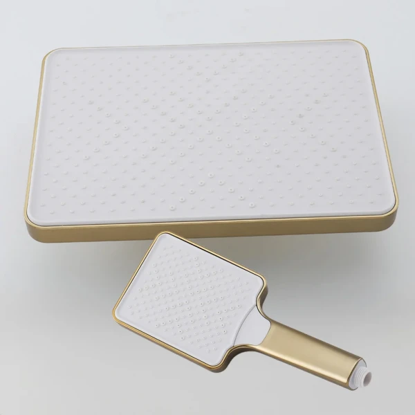 Душевая система F2476-3 с 3 функциями, поворотным изливом-переключателем, латунным корпусом, сатин золотой, Ø35