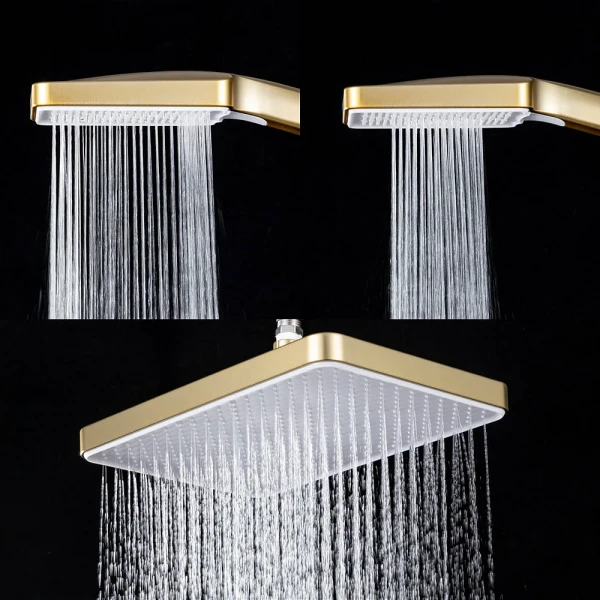 Душевая система FRAP F7176-3 встроенная 3-х функциональная однорычажная с изливом-переключателем золотой сатин Ø35