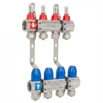 Колектор для теплої підлоги ITAL латунний нікельований 1