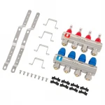 Колектор для теплої підлоги ITAL латунний нікельований 1