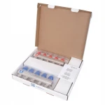 Колектор розподільчий ITAL латунний нікельований на 5 виходів з витратомірами та євроконусами з кріпленням 1