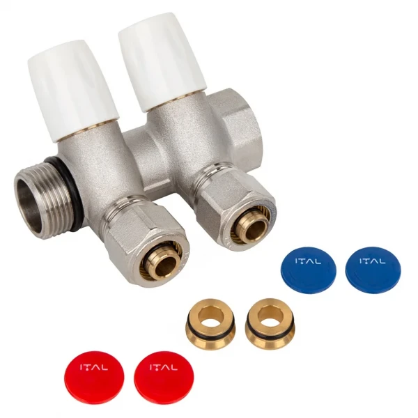 Колектор для теплої підлоги ITAL 2 виходи 3/4