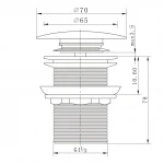 ITF 1057 донний клапан автомат 1 1/2