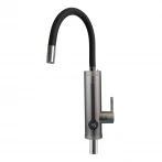 Проточный водонагреватель WEZER SDR-G8TR-Grey 3.3 кВт с датчиком температуры, многоразовым термопредохранителем и гибким изливом