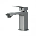 Смеситель для умывальника FRAP F1076-9 однорычажный с литым изливом латунный корпус крепление гайкой Ø35