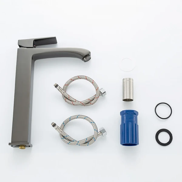 Смеситель для умывальника FRAP F1076-29 однорычажный с литым изливом латунный корпус крепление гайкой Ø35