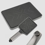 Душевая система FRAP F2476-9 с 3 режимами, поворотным изливом и латунным корпусом, диаметр картриджа Ø35 мм (гангрей)