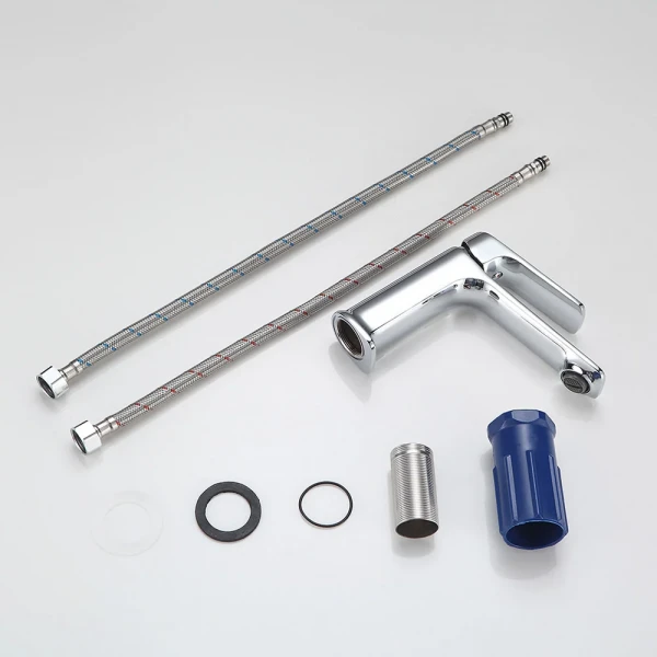 Смеситель для умывальника FRAP F1086 однорычажный с литым изливом крепление гайкой, корпус латунь, хром, Ø35