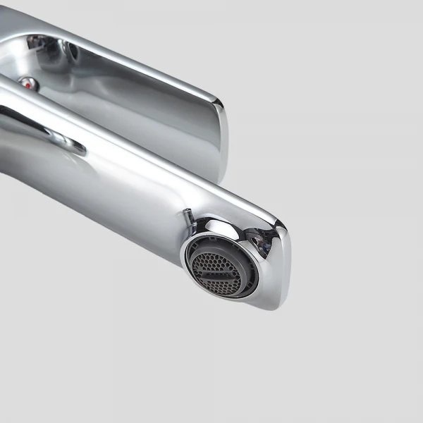 Смеситель для умывальника FRAP F1086 однорычажный с литым изливом крепление гайкой, корпус латунь, хром, Ø35