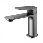 F1086-9 умивальник одноваж. литий вилив лат. корпус гайка Ø35 (гангрей) {10/1}