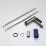 F1086-9 умивальник одноваж. литий вилив лат. корпус гайка Ø35 (гангрей) {10/1}