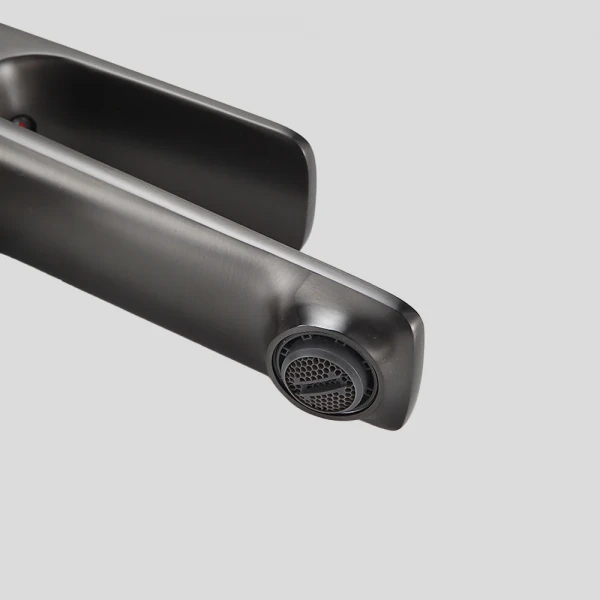 F1086-9 умивальник одноваж. литий вилив лат. корпус гайка Ø35 (гангрей) {10/1}