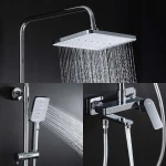 Душевая система FRAP F2486 с 3 функциями с поворотным изливом, латунный корпус, хром, диаметр 30 мм