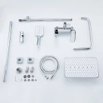 Душевая система FRAP F2486 с 3 функциями с поворотным изливом, латунный корпус, хром, диаметр 30 мм