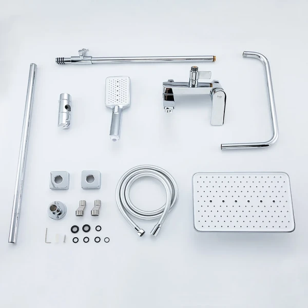 Душевая система FRAP F2486 с 3 функциями с поворотным изливом, латунный корпус, хром, диаметр 30 мм