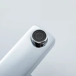 Смеситель для умывальника FRAP F1090 однорычажный с литым изливом крепление гайкой латунный корпус хром Ø35