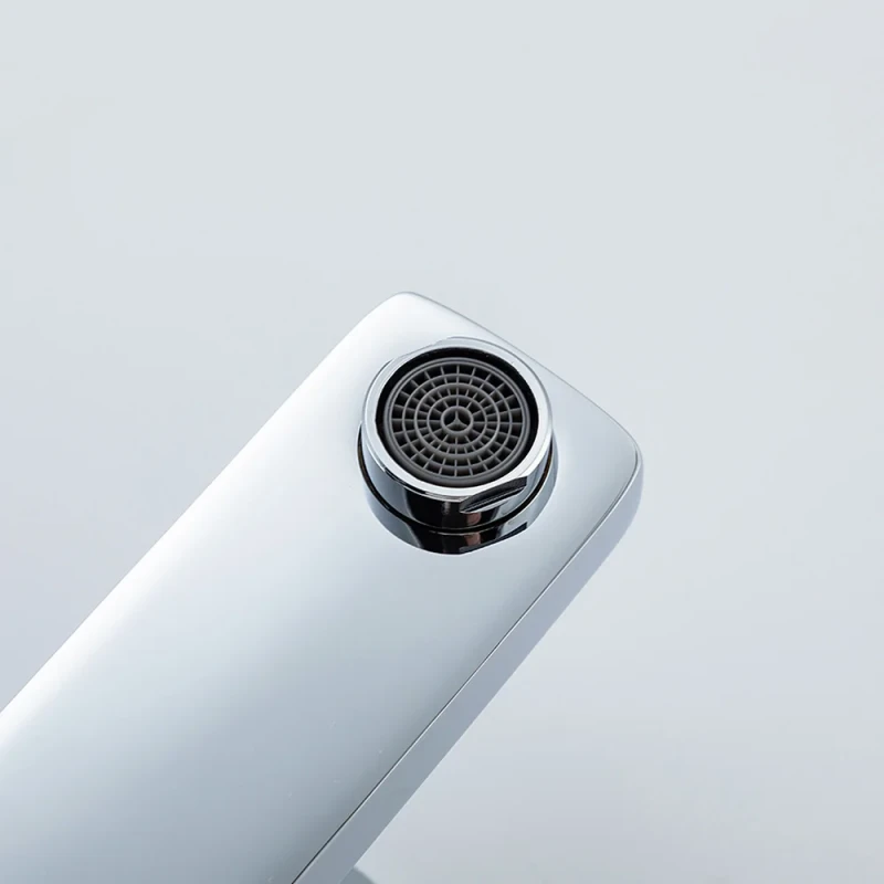 Змішувач для умивальника FRAP F1090 одноважільний з литим виливом кріплення гайкою латунний корпус хром Ø35