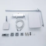 Душевая система FRAP F2490 с поворотным изливом 3-х функциональная хромированная с латунным корпусом Ø30