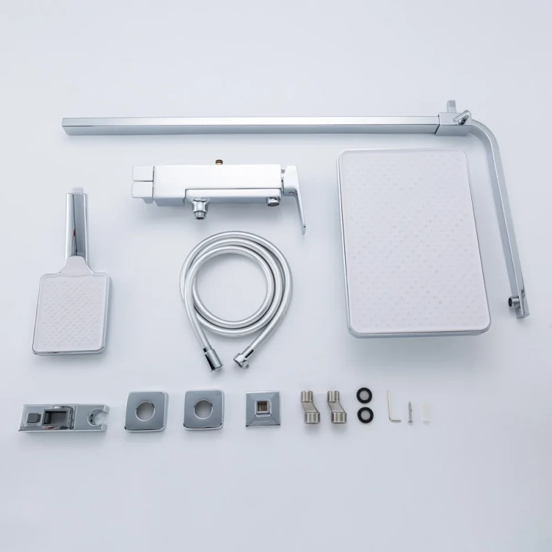 Душова система FRAP F2490 з поворотним виливом 3-х функційна хромована з латунним корпусом Ø30