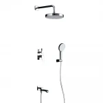 Душевая система FRAP F7175 встроенная 3-х функциональная однорычажная латунная хромированная с диаметром картриджа Ø35