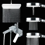 Душевая система GAPPO G2428 однорычажная хромированная латунная с тремя функциями диаметром 35 мм