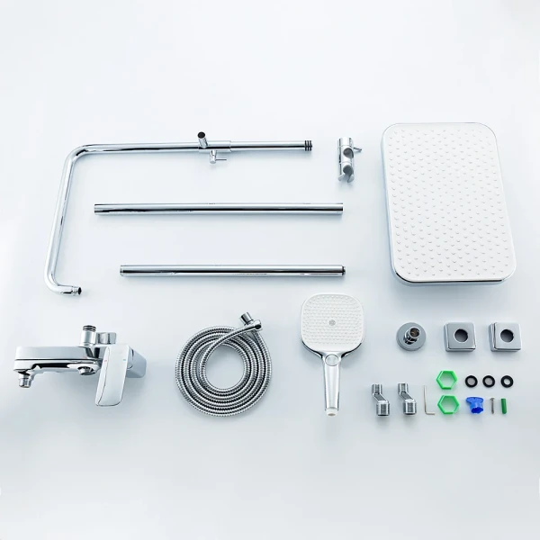 Душевая система GAPPO G2428 однорычажная хромированная латунная с тремя функциями диаметром 35 мм