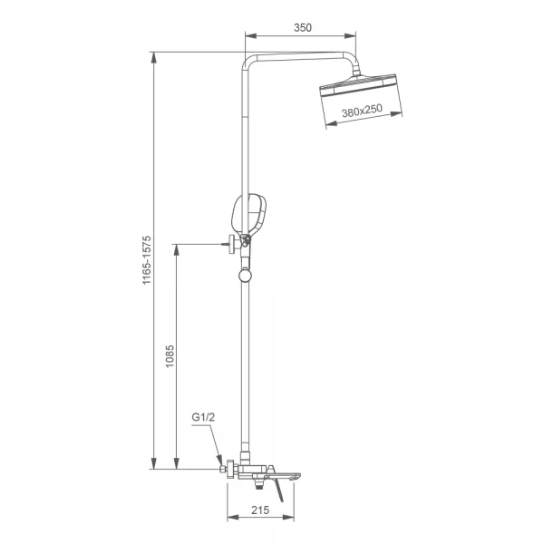 Душевая система GAPPO G2428 однорычажная хромированная латунная с тремя функциями диаметром 35 мм