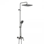 Душевая система GAPPO G2428-9 однорычажная латунная серая (Gungrey) с тремя функциями, диаметр 35 мм.