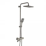 Душевая система GAPPO G2491-9 термостатическая однорычажная трехфункциональная латунная Ø35 серая (Gungrey)