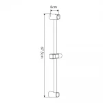 Стойка для душа GAPPO G8006 с мыльницей латунная хромированная настенная