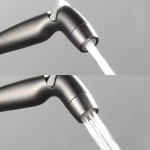 Лейка гигиеническая GAPPO G37-9 с регулировкой потока серая (Gungrey) ABS пластик