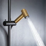 Лейка гигиеническая GAPPO G39-3 с регулировкой потока ABS пластик сатин золотой