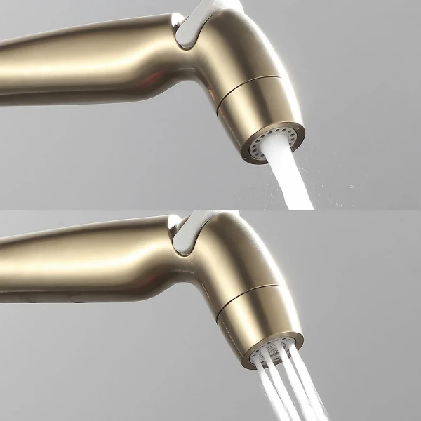 Лейка гигиеническая GAPPO G37-3 с регулировкой потока ABS пластик сатин золотой