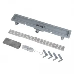 IT13-FT01/300 ITAL Душовий трап 300*70*67 мм ABS пластик, сірий  (блістер) {5/1}