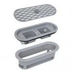 IT13-FT01/300 ITAL Душовий трап 300*70*67 мм ABS пластик, сірий  (блістер) {5/1}