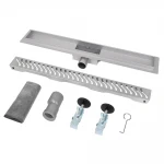 IT02-FT09/300 ITAL Душовий трап 300 мм, комбінований гідрозатвор, Brushed nickel (блістер) {5/1}