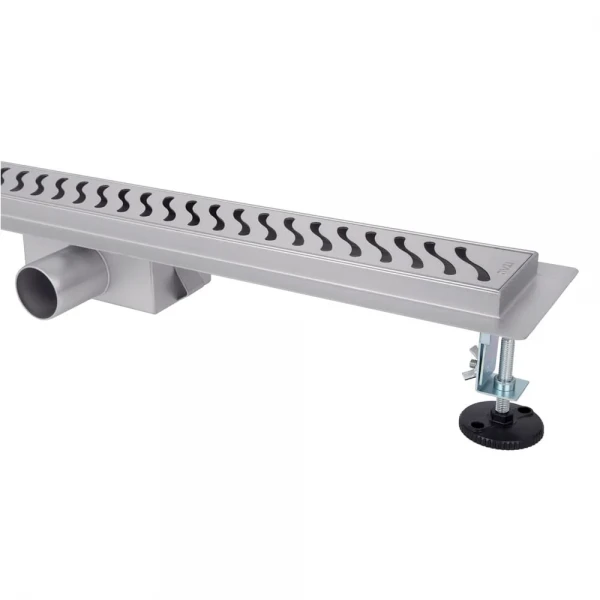 IT02-FT09/400 ITAL Душовий трап 400 мм, комбінований гідрозатвор, Brushed nickel (блістер) {5/1}