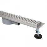 IT03-FT10/1 000 ITAL Душовий трап 1 000 мм повор. 360, комбін.затвор, Brushed nickel (блістер) {5/1}