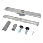 IT03-FT10/1 000 ITAL Душовий трап 1 000 мм повор. 360, комбін.затвор, Brushed nickel (блістер) {5/1}