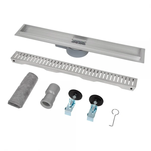 IT03-FT10/1 000 ITAL Душовий трап 1 000 мм повор. 360, комбін.затвор, Brushed nickel (блістер) {5/1}