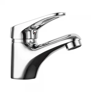 F1013 умивальник одноваж. литий вилив лат. корпус гайка Ø35 (хром) {10/1}