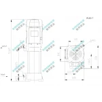 PL2-7 SHIMGE 380В ц/біжний багатоступ. вертик. (1,1 кВт, Нmax=82(66)м, Qmax=67(34)л/хв {1}