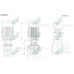 TB50-15/2 SHIMGE 380В цирк. сухий ротор 1,5 кВт Hmax 19м Qmax 400л/хв DN50 340мм {1}