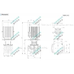 TB50-24/2 SHIMGE 380В цирк. сухий ротор  3 кВт Hmax 29м Qmax 584л/хв DN50 340мм {1}