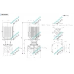 TB65-15/2 SHIMGE 380В цирк. сухий ротор  2,2 кВт Hmax 20м Qmax 667л/хв DN65 360мм {1}