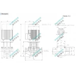 TB100-17/2 SHIMGE 380В цирк. сухий ротор  5.5 кВт Hmax 23м Qmax 1833л/хв DN100 500мм {1}