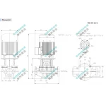 TB100-22/2 SHIMGE 380В цирк. сухий ротор  7.5 кВт Hmax 27м Qmax 1833л/хв DN100 500мм {1}