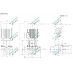 TB100-27/2 SHIMGE 380В цирк. сухий ротор  11 кВт Hmax 35м Qmax 2333л/хв DN100 550мм {1}