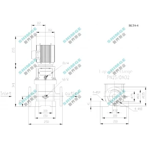 BLT4-4-0.75 SHIMGE 380В ц/біжний багатоступ. вертик. 0,75 кВт Hmax 38(32)м Qmax 100(66)л/хв {1}