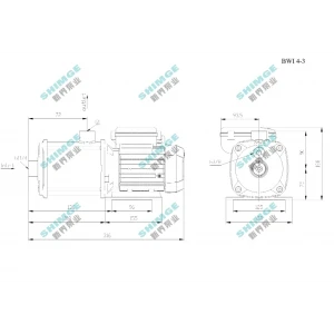 BWI 4-3/0.55 SHIMGE 220В ц/біжний багатоступ. нерж (0,55 кВт, Нmax=29(25)м, Qmax=100(67)л/хв {1}